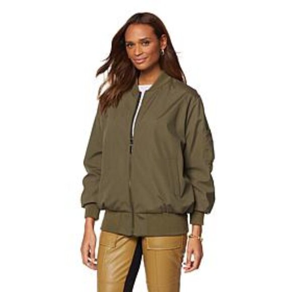 Adrienne Landau Jackets & Blazers - A by Adrienne Landau Khaki Reversible Faux Fur Hi-Tech Coat ( MEDIUM ) NWT $130